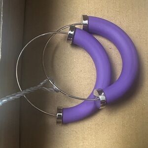 MaxMara Abitata Purple Hoop Earrings